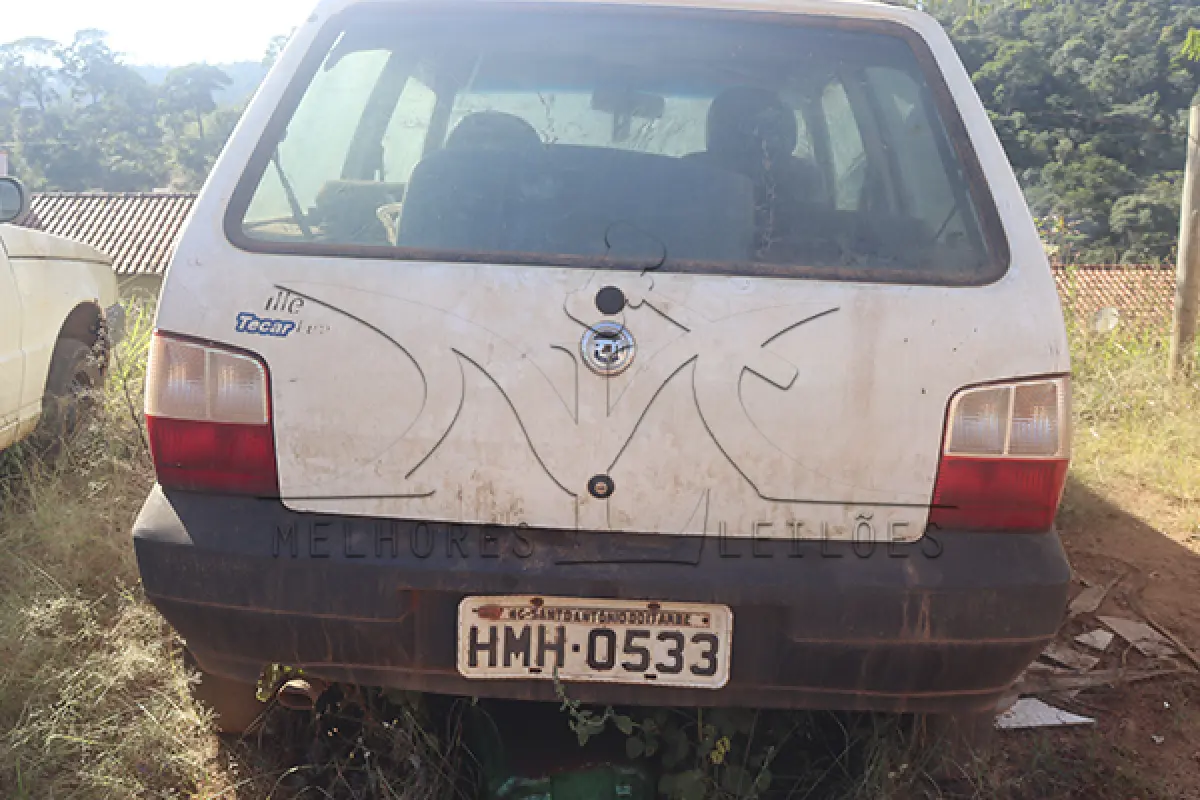 LOTE 004 - FIAT UNO MILLE FIRE FLEX - ANO 2007 2007 - PLACA HMH0533
