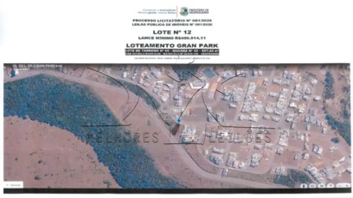 LOTE 012 - Lote de terreno de nº 05 (cinco), da quadra nº 33 (trinta e três)  com área de 697,24m2