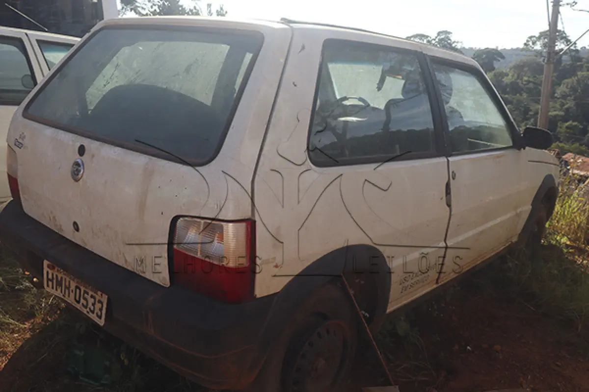 LOTE 004 - FIAT UNO MILLE FIRE FLEX - ANO 2007 2007 - PLACA HMH0533
