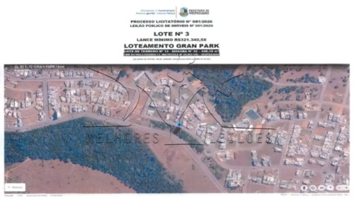 LOTE 003 - Lote de terreno de nº 12 (doze), da quadra nº 32 (trinta e dois) com área de 448,18 m2