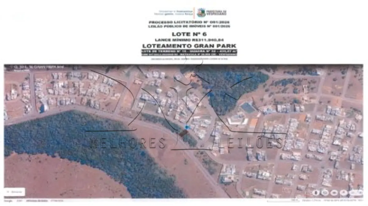 LOTE 006 - Imóvel matriculado sob n° 20.909: Lote de terreno de n° 16 (dezesseis), da quadra n° 32 (trinta e dois) com área de 435,07 m²