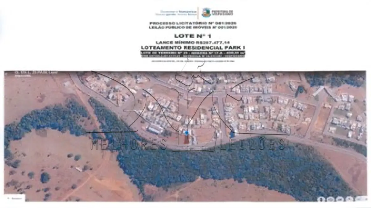 LOTE 001 - Imóvel matriculado sob n° 14.173: Lote de terreno n°25 (vinte e cinco), da quadra n°17-A (dezessete A) com a área de 400,95m²