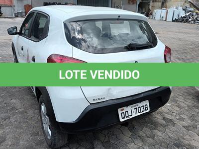 LOTE 017 - RENAULT KWID ZEN 10MT - PLACA QOJ-7038 - ANO 2018 2019 - COR BRANCA