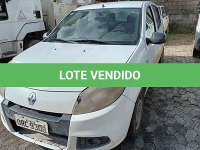 LOTE 016 - RENAULT SANDERO AUT1016V - PLACA ORC-9308 - ANO 2014 2014 - COR BRANCA