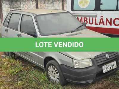 LOTE 001 - FIAT UNO MILLE FIRE FLEX -PLACA HAR9311 -ANO 2006 2007 -COR VERDE