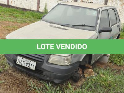 LOTE 001 - FIAT UNO MILLE FIRE FLEX -PLACA HAR9311 -ANO 2006 2007 -COR VERDE