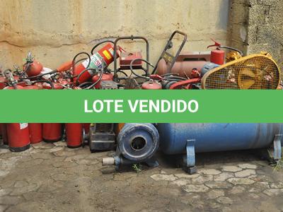 LOTE 010 - ROÇADEIRA, COMPRESSOR AR, GUINDASTE GIRAFA, MOTOR ELETRICO, BOMBA, ESTINTOR E GERADOR DE ENERGIA A GASOLINA
