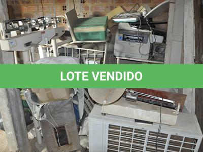 LOTE 007 - SUCATA - DERIVADO DA SAÚDE - EQUIPAMENTOS