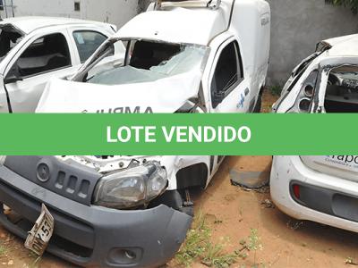 LOTE 045 - SUCATAS 4 VEICULOS - FIAT PÁLIO - FIAT FIORINO - CHERY QQ - TOYOTA ETIOS - Arrematante com certidão de DETRAN