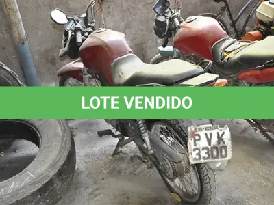 LOTE 002 - HONDA CG 125 FAN KS - ANO 2014 2015 - PLACA PVK-3300