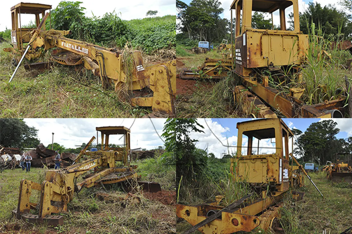 LOTE 053 - SUCATA - MAQUINAS - TRATOR - MONTANDE DE FERRO DERIVADO MATERIAIS E OBRAS  - ESCOLAR  - ETC.