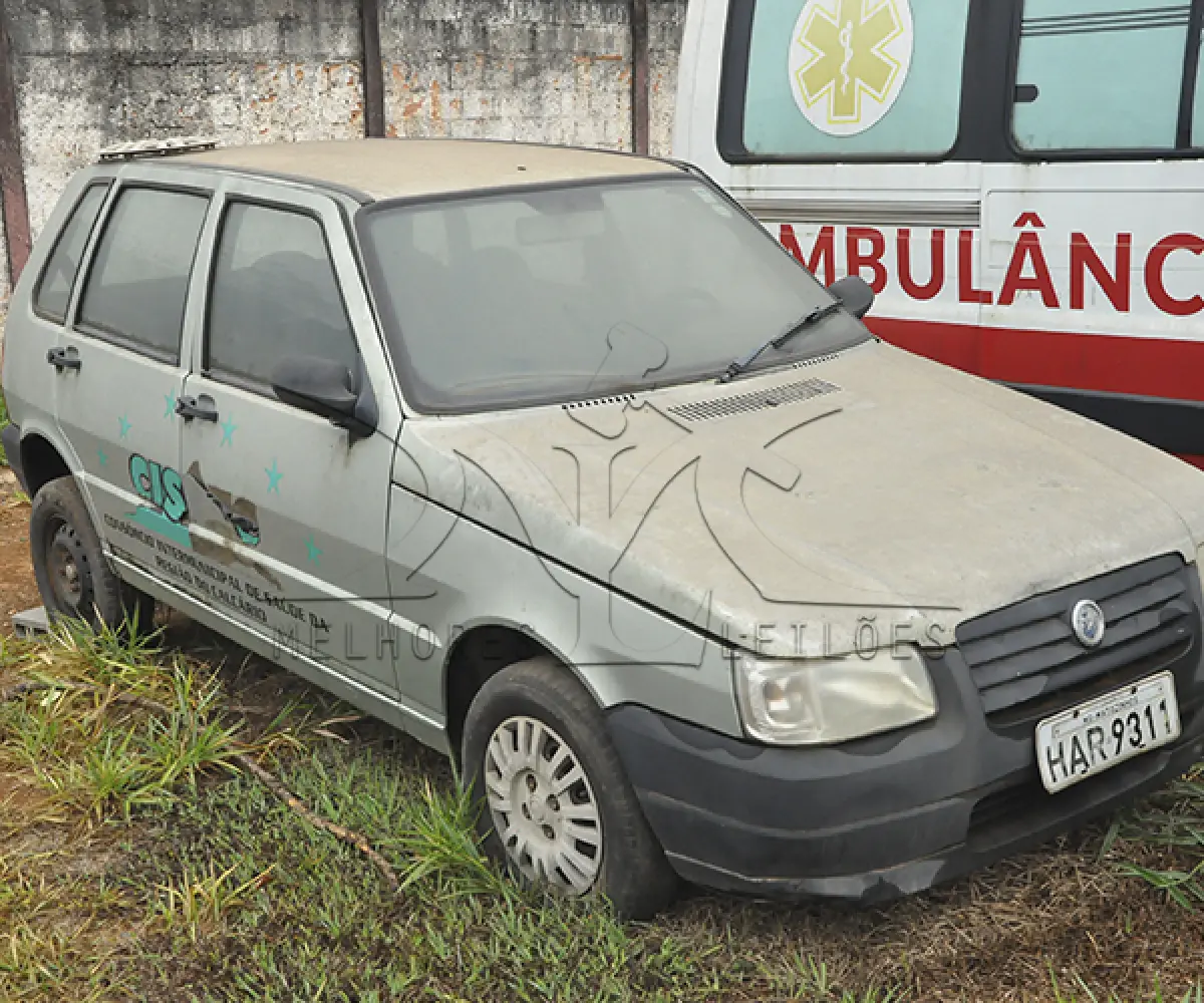 LOTE 001 - FIAT UNO MILLE FIRE FLEX -PLACA HAR9311 -ANO 2006 2007 -COR VERDE