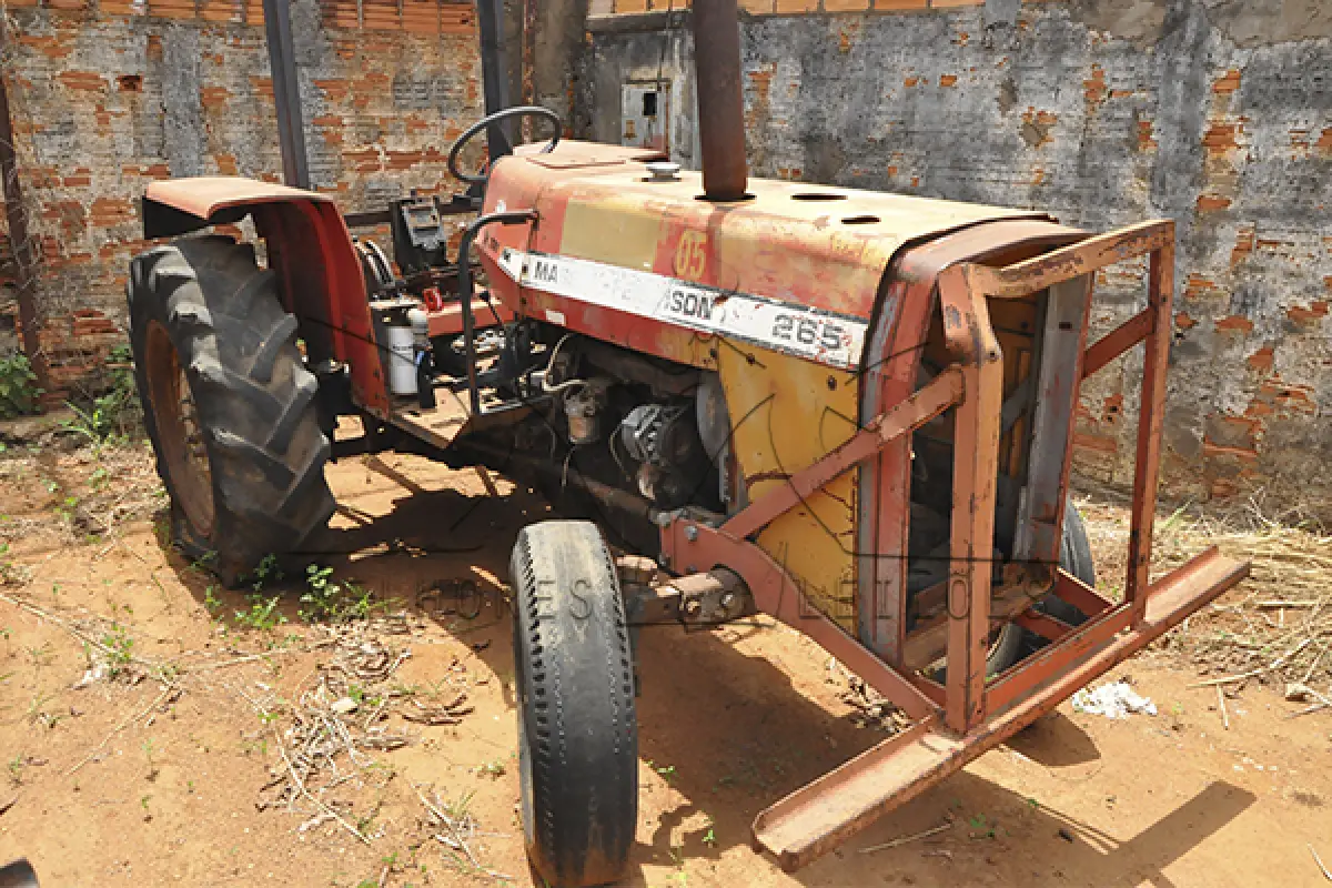 LOTE 001 - TRATOR MASSEY FERGUNSON ON 265 – ANO S.ID
