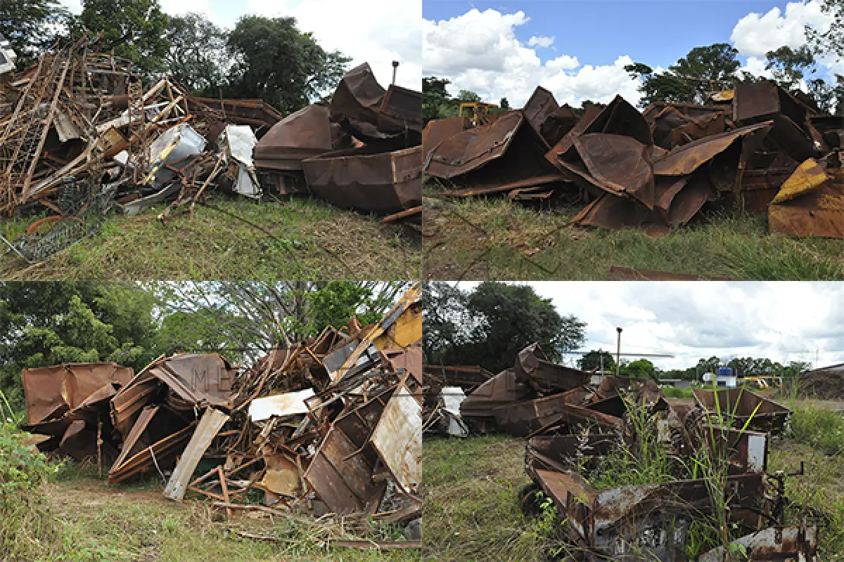 LOTE 053 - SUCATA - MAQUINAS - TRATOR - MONTANDE DE FERRO DERIVADO MATERIAIS E OBRAS  - ESCOLAR  - ETC.