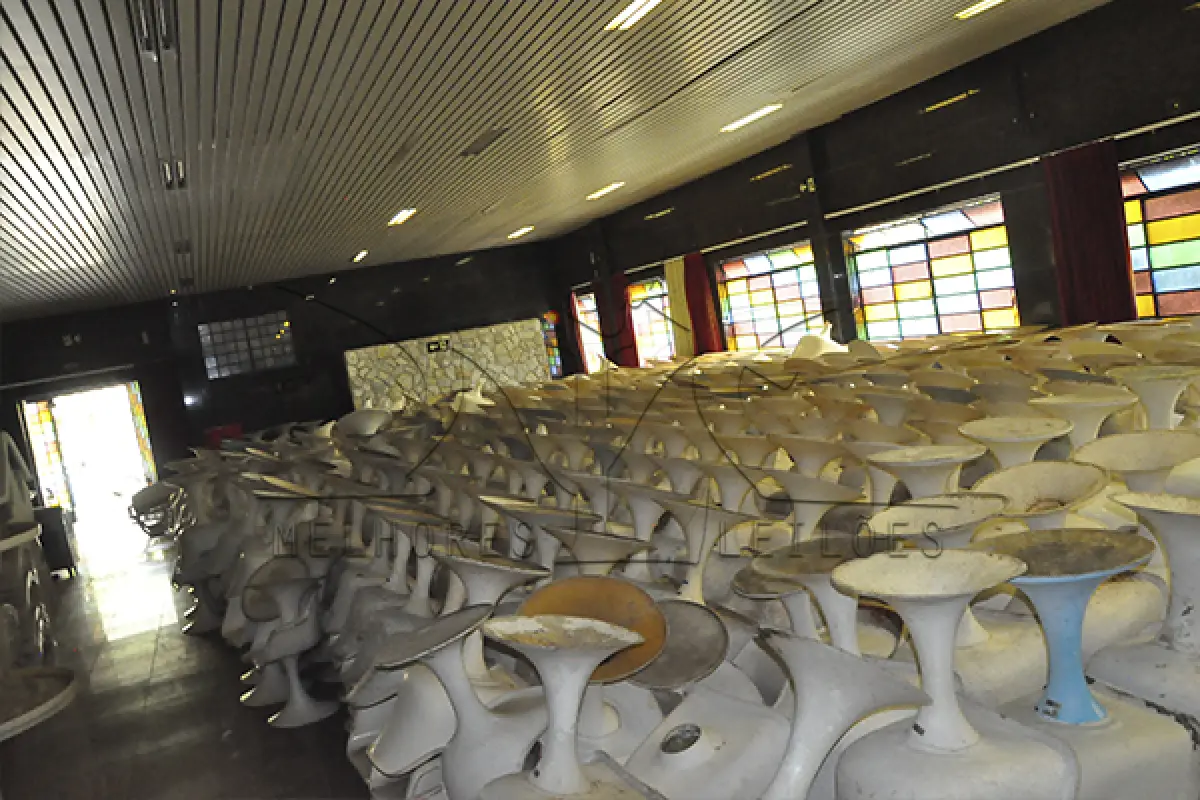 LOTE 005 - MONTANTE DE CADEIRAS EM FIBRA DE VIDRO