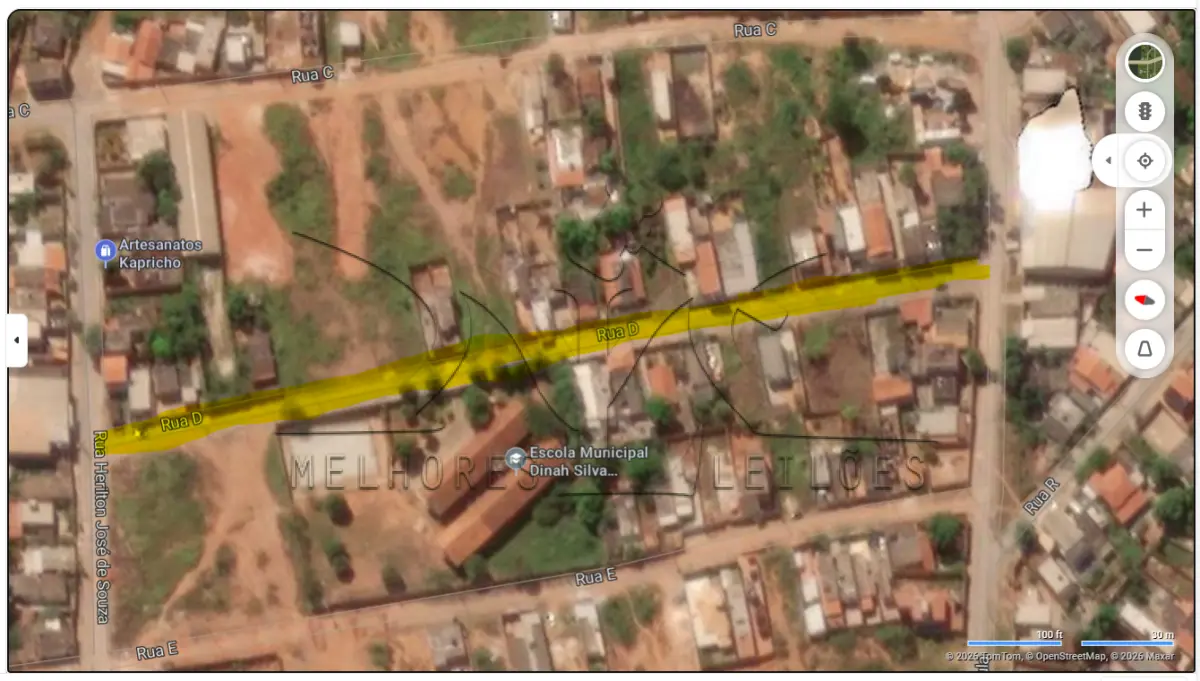 LOTE 001 - Um lote, Bocaiuva/MG Rua "D", Bairro Alto do Zumbi, com área  de 360 m², avaliado em R$ 250,00/m² (duzentos e cinquenta reais por metro quadrado