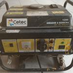 LOTE 010 - ROÇADEIRA, COMPRESSOR AR, GUINDASTE GIRAFA, MOTOR ELETRICO, BOMBA, ESTINTOR E GERADOR DE ENERGIA A GASOLINA